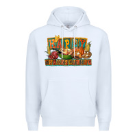 White happy thanksgiving Premium Hoodie - FaDigitalArtStudio