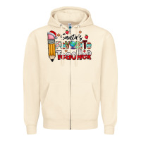 Sandshell Santa Favorite Teacher Zipper Hoodie - CowhideDigitalArt