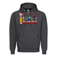 Smoke Santa Favorite Teacher Zipper Hoodie - CowhideDigitalArt