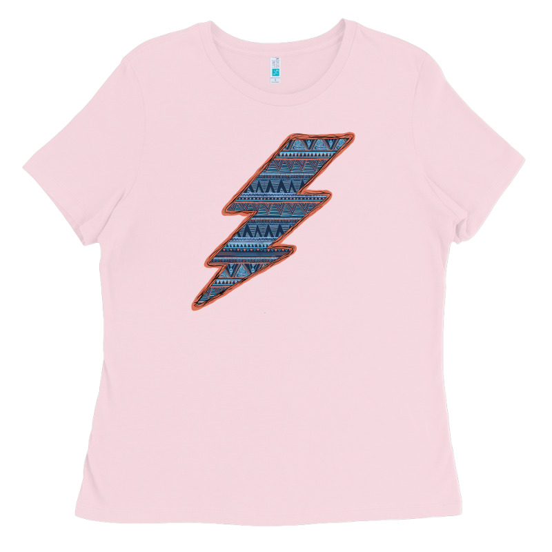 Western Orange Border Aztec Lightning Ladies Tee by Bettercallsaul | Teevron