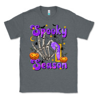 Charcoal Heather Spooky Season On Classic Tee - texasbilliewilder