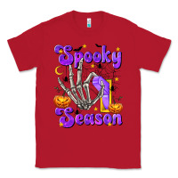 Red Spooky Season On Classic Tee - texasbilliewilder