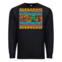 Black western home wind wheel sunflowers Premium Sweatshirt - Artiststas