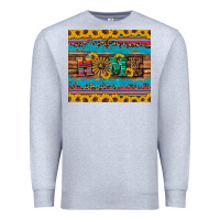 Heather Grey western home wind wheel sunflowers Premium Sweatshirt - Artiststas