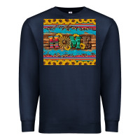Navy western home wind wheel sunflowers Premium Sweatshirt - Artiststas