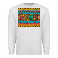 Oatmeal Heather western home wind wheel sunflowers Premium Sweatshirt - Artiststas