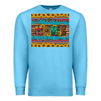 Ocean Blue western home wind wheel sunflowers Premium Sweatshirt - Artiststas
