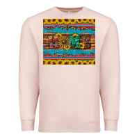 Pale Pink western home wind wheel sunflowers Premium Sweatshirt - Artiststas