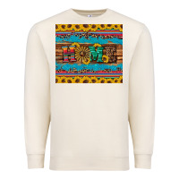 Sandshell western home wind wheel sunflowers Premium Sweatshirt - Artiststas