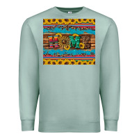 Seafoam western home wind wheel sunflowers Premium Sweatshirt - Artiststas