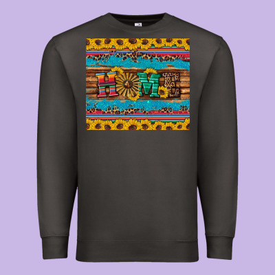 Western Home Wind Wheel Sunflowers Premium Sweatshirt Designed By Artiststas