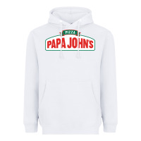 White product pizza papa jhons Heavyweight Hoodie - minhPixels