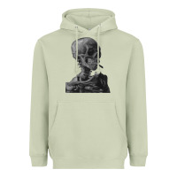 Matcha Vincent Van Gogh Skull of a SkeletonVintage Halloween Skull Heavyweight Hoodie - minhPixels
