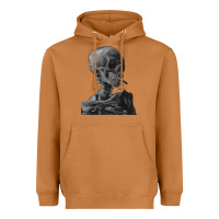 Meerkat Vincent Van Gogh Skull of a SkeletonVintage Halloween Skull Heavyweight Hoodie - minhPixels