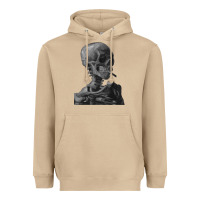 Mushroom Vincent Van Gogh Skull of a SkeletonVintage Halloween Skull Heavyweight Hoodie - minhPixels