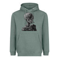 Sage Vincent Van Gogh Skull of a SkeletonVintage Halloween Skull Heavyweight Hoodie - minhPixels