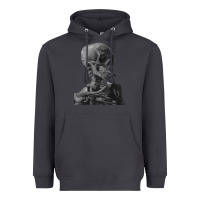 Smoke Vincent Van Gogh Skull of a SkeletonVintage Halloween Skull Heavyweight Hoodie - minhPixels