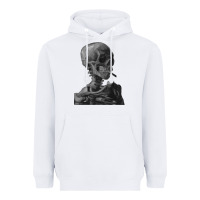 White Vincent Van Gogh Skull of a SkeletonVintage Halloween Skull Heavyweight Hoodie - minhPixels