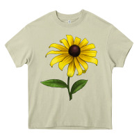Mossy Black Eyed Susan Flower Heavy Core Tee - LillyAllenDesigns