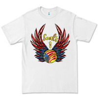 White angel wings softball Premium Tee - Jasminsmagicworld