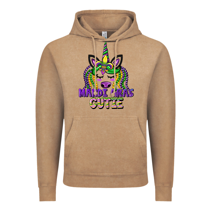 Mardi Gras Cutie Unicorn Vintage Hoodie by CowGirlArtShop | Teevron