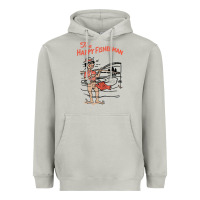 Moon Dust Vintage The Happy Fisherman 2022 Fishing Mens Kids Heavyweight Hoodie - minhPixels