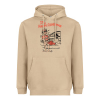 Mushroom Vintage The Happy Fisherman 2022 Fishing Mens Kids Heavyweight Hoodie - minhPixels