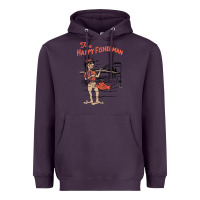 Plum Vintage The Happy Fisherman 2022 Fishing Mens Kids Heavyweight Hoodie - minhPixels
