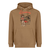 Vintage The Happy Fisherman 2022 Fishing Mens Kids Heavyweight Hoodie | Teevron