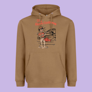 Vintage The Happy Fisherman 2022 Fishing Mens Kids Heavyweight Hoodie Designed By Minhpixels