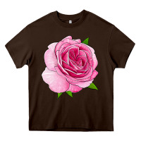 Chocolate Brown All Dressed Up Rose Heavy Core Tee - LillyAllenDesigns