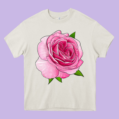 All Dressed Up Rose Heavy Core Tee Designed By Lillyallendesigns