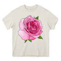 Cream All Dressed Up Rose Heavy Core Tee - LillyAllenDesigns