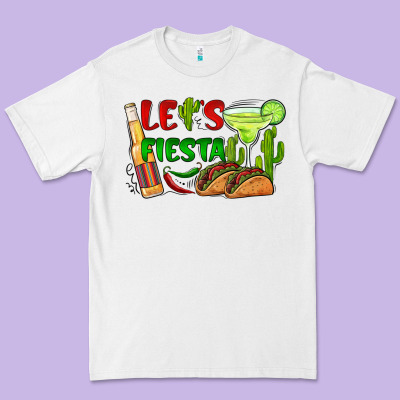 Let's Fiesta Taco And Beer Premium Tee Designed By Barkaloodesign
