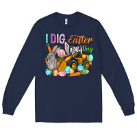 Navy I dig Easter Day Long Sleeve Tee - HowdyJamesFarm