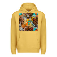 Antique Gold thanksgiving turkey seamless pattern Premium Hoodie - BundleAndBundleShop