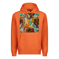 Carrot thanksgiving turkey seamless pattern Premium Hoodie - BundleAndBundleShop