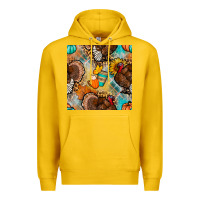 Lemon thanksgiving turkey seamless pattern Premium Hoodie - BundleAndBundleShop