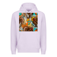Lilac thanksgiving turkey seamless pattern Premium Hoodie - BundleAndBundleShop