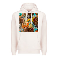 Pale Pink thanksgiving turkey seamless pattern Premium Hoodie - BundleAndBundleShop