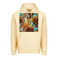 Pina Colada thanksgiving turkey seamless pattern Premium Hoodie - BundleAndBundleShop