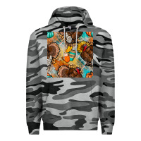 Slate Camo thanksgiving turkey seamless pattern Premium Hoodie - BundleAndBundleShop