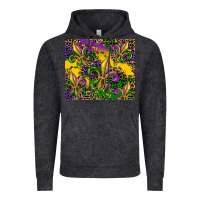 Vintage Black mardi gras fleur de lis Vintage Hoodie - CowGirlArtShop