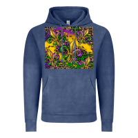 Vintage Denim mardi gras fleur de lis Vintage Hoodie - CowGirlArtShop
