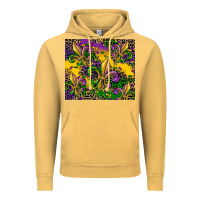 Vintage Mustard mardi gras fleur de lis Vintage Hoodie - CowGirlArtShop
