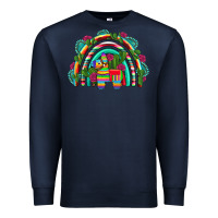 Navy mexican pinata rainbow Premium Sweatshirt - Artiststas
