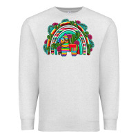 Oatmeal Heather mexican pinata rainbow Premium Sweatshirt - Artiststas