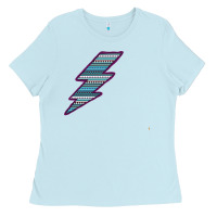 Baby Blue Purple Border Aztec Pattern Lightning Ladies Tee - Bettercallsaul