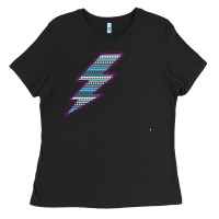Black Purple Border Aztec Pattern Lightning Ladies Tee - Bettercallsaul