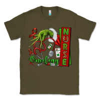 Army Green Christmas Character Nurse Classic Tee - NancyCooperArtShop